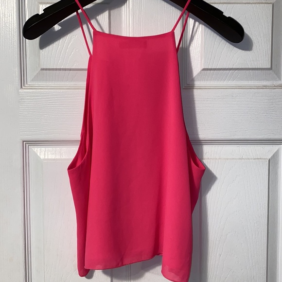 Hot Pink summer style flared tank top, size M - Picture 2 of 3